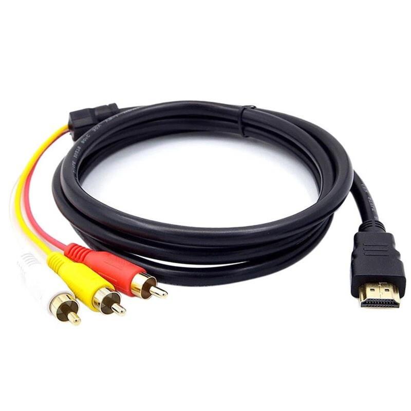 乐天商城 - LUYING HDMI TO RCA3 変換ケーブル 金メッキ 赤白黄蓮 HDサウンドビデオ セットトップボックス線 1.5m