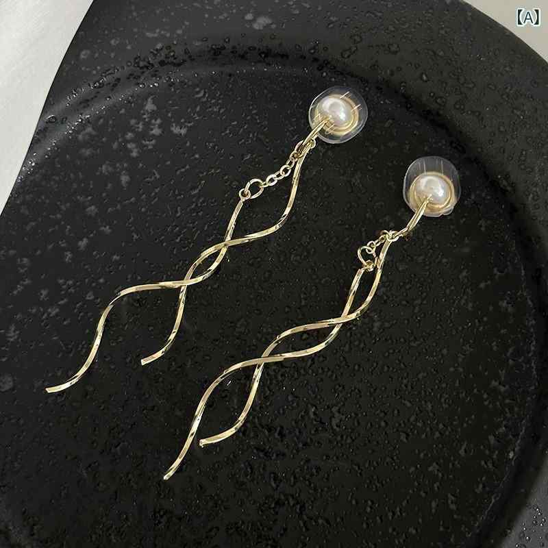 蚊 取り 皿 耳 クリップ 耳 穴 なし小 衆 高級 感 耳飾り レ トロ 真珠 イヤリング 女性 気質 百 合 アクセサリー 卸売り