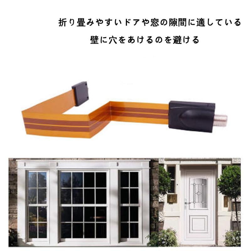 Mirhua フラット アンテナ ケーブル 隙間ケーブル テレビ用ケーブル 室内引き込み...