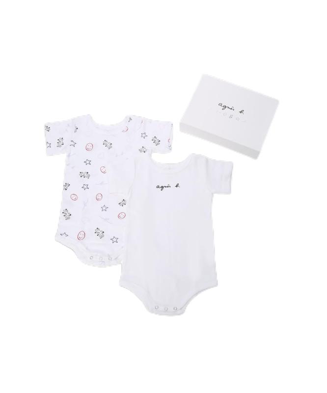 Maternity Foods - [agnes b.] [アニエスべー] ベビー コットン 半袖 ボディ 2枚組