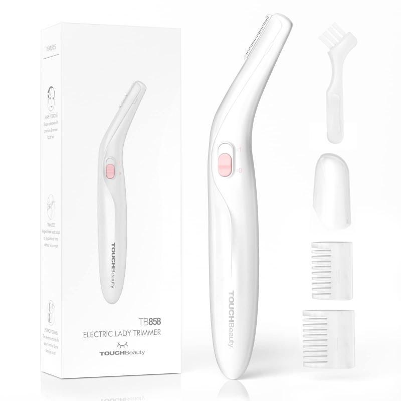 TOUCHBeauty 眉毛シェーバー 乾電池式 眉毛カッター 電動シェーバー シェイバー まゆげそり フェイスシェーバー 産毛 顔そり 脇 足 全身適用 持ち運び便利 男女兼用 子供 TB-858 (ホワイト)【肌に優しい】固定刃と可動刃を採用したTOUCHBeauty眉毛シェーバーは 電動眉毛シェーバーの刃先端が丸くなっており、直接触れないで肌へのダメージが少なく、お肌を守りながら、赤みや刺激を起こすこともありません。【一本多用】これ一本で眉毛を綺麗に整えるの他、顔のうぶ毛、耳のつけね、髪の生え際、もみあげ、えり足、口周り、手、指、脇などの無駄毛をカットできます。【特別なデザイン】剃りやすいエルボーデザインで、肌に密着し、剃りにくいデッドコーナーを残りません。【精鋼ステンレス2枚刃】】眉毛シェーバーの刃先は最新の 固定刃と可動刃の2枚精鋼ステンレス刃で、肌に優しく、カミソリのように肌を傷つける心配もありません。敏感肌などの肌が弱い方にも安心してご使用できます。刃は0.12mmも薄く、高速で強力モーターを内蔵し、トリミングしたい所を正確にトリミングできます。【電池入り式】こちらの眉毛シェーバーは単四電池1本で駆動します。電池は別売りです。