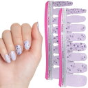 INCOCO インココ ネイルシール 貼るだけ マニキュア 硬化不要 パンジー パラダイス Pansy Paradise 花柄 パープル ハンド&フット兼用 速乾 ペディキュア