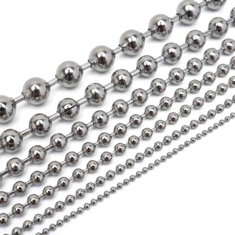 silver KYASYA 安心のステンレス製 ボールチェーン ネックレス シルバー 細め 太め つけっぱなしOK 錆びない 剥がれない ball chain