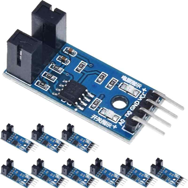 DAOKAI 10PCS Comparatorの速度センサーモジュールLM393の破片モーター測定のスロットタイプMCU Arduino用のためのまたモーター速度検出のためのIRのオプトカプラー