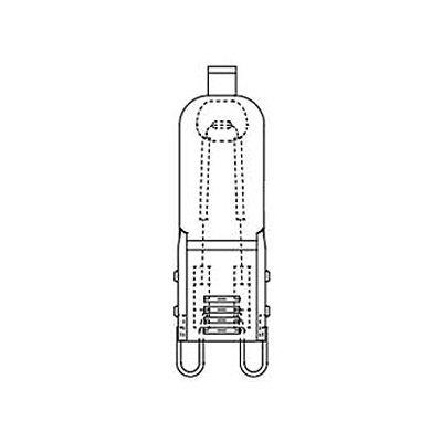 三菱 ミラー無しラインボルトハロゲンランプ 《ハロピン(HALOPIN)》 110V 60W フロストタイプ G9口金 JD110V60W/F/G9/PN2