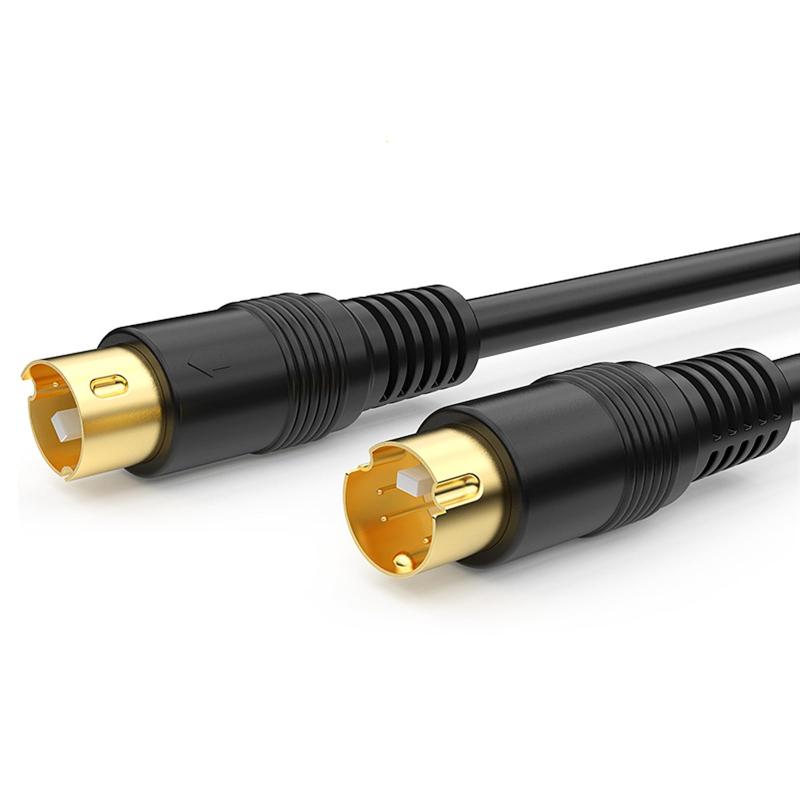 Rakuten - S-Video オス-オス4端子コネクタケーブル、 S端子ビデオケーブル 両側 映像ケーブル(Mini DIN 4PIN)S端子ケーブル DVD DSS HDTV用1.5m [並行輸入品]