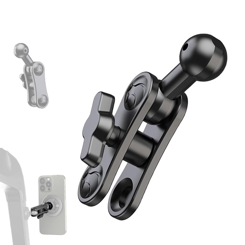 Mirhua 17mm ボールジョイント 360度回転 携帯電話ホルダー 取り付けが簡単 スマホスタンド 車用 アーム エアコン吹き出し口 軽量 スマホホルダー (B)