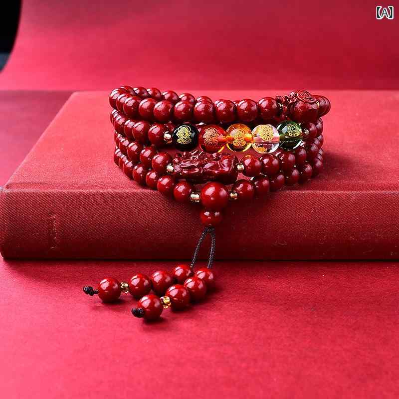 辰 年 用 朱 砂 五 方財 神 ブレスレット、 マルチサークルブレスレット、 プレーンサークル、 紫 金砂 貔貅 福袋、 男女 兼用(4.0)