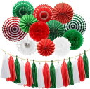 DUOLEIMI ペーパーファン ポンポン お花紙 13点セット ガーランド クリスマス 誕生日 飾り付け セット パーティー デコレーション バースデー 結婚式 装飾 祭り 飾り