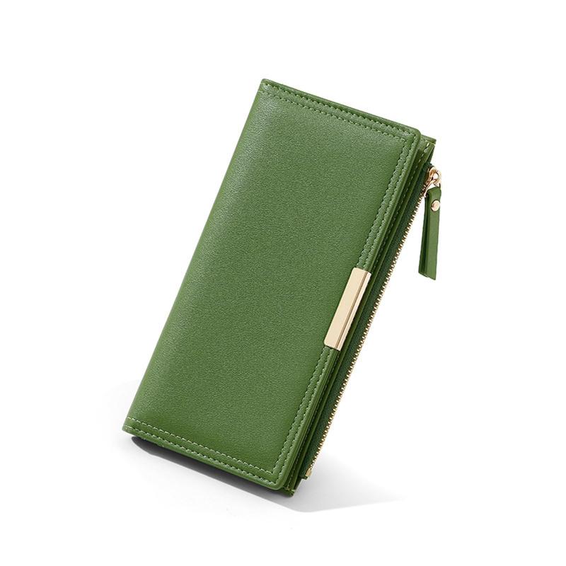 [Akkerds] 長財布 二つ折り 長財布 薄財布 PUレザー カード収納 紙幣 小銭入れ 財布 プレゼント レディース グリーン【製品内容】レディース長財布2つ折りグリーン1個。【主な材質】PUレザー+ポリエステル。バッグは質感の生地を選び、皮質が繊細で、模様がはっきり見える。長く使えるように丁寧に縫製し、カードや小銭でも十分な強度を保ちます。【サイズ】19 cm*10 cm*2 cm。単独で持ち運ぶだけでなく、バッグに入れることもできます。【構造】1つの現金区画＋3つの硬貨区画＋12つのカード区画。【個性的なデザイン】フェミニンな流頭取の財布。レトロなグリーンは生命力だけでなく気質を強調し、さまざまな年齢層の女性に適しています。忙しいサラリーマンのための実用性とデザイン感を兼ね備えたおしゃれな財布は、誕生日やクリスマスなどの記念日のプレゼントにぴったりです。