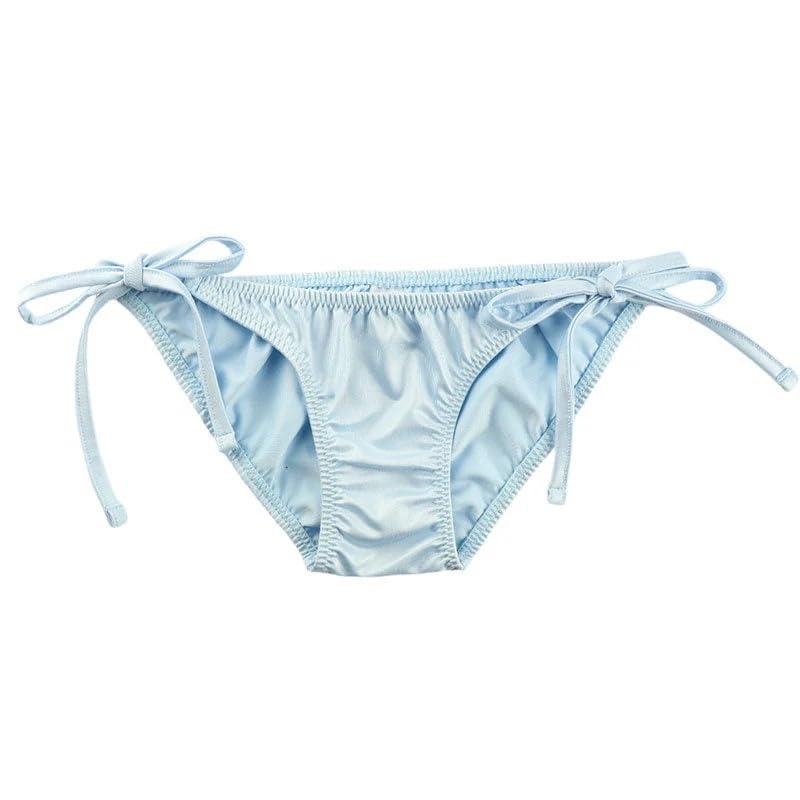 ラ・ポーム ビキニショーツK2S生地 光沢感 サイドリボン ローライズ マイクロミニ 極小 脇ヒモ フルバック ラポーム 日本製 222009レディース