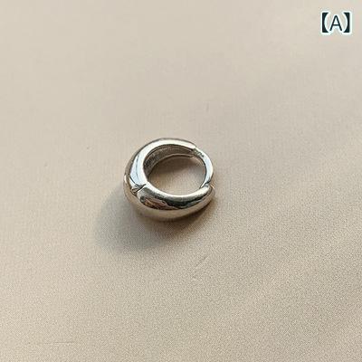 Dine Al - s 925 シルバー 針 パーソナライズフープイヤリング 女性の ための 韓国の 気質 ニッチデザインフープインターネット 有名人の フープ イヤリング
