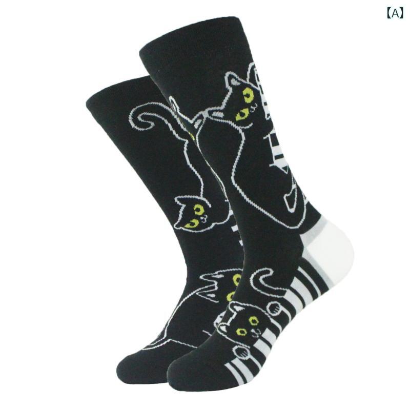 新型 クロスボーダーファッション 靴下 創意 AB 非対称 綿 靴下 ファッション 個性 爆発 ファッション..