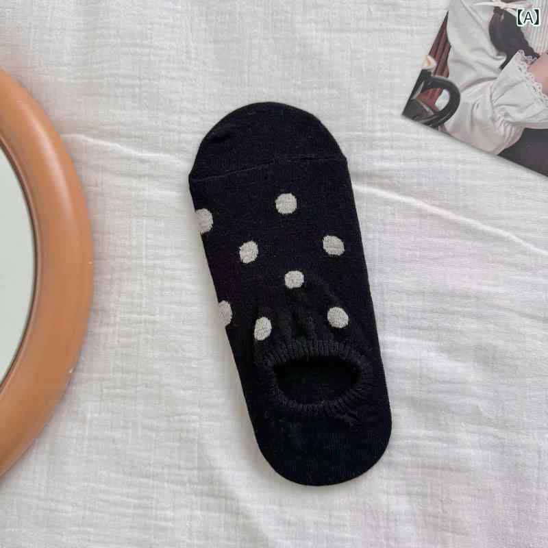 夏の新 商品の 靴下の 女性の 精練 綿の 滑り 止めの シリカゲルの 隠れた 靴下の 波の ポイントの 百 ..