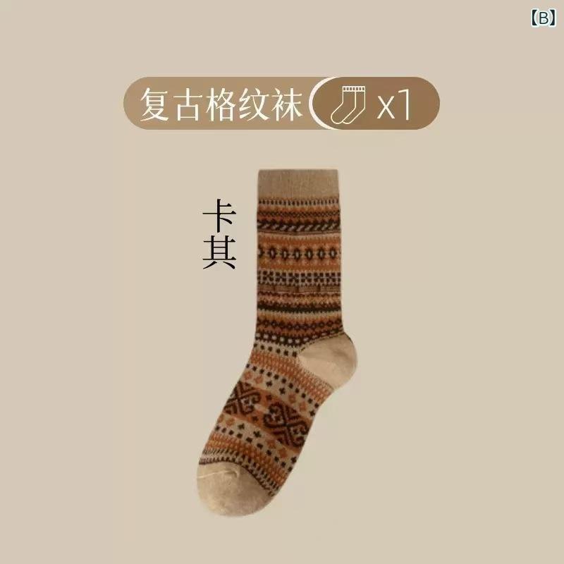 春と 秋の 女性 用 ミッドカーフソックス、 ...の紹介画像2