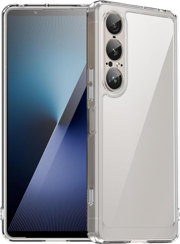 kawaylJP FOR Xperia 1 VII 用のケース カバー 耐衝撃 衝撃吸収 薄型 カメラレンズ保護設計 ストラップホール付 クリア TPU素材 黄変防止