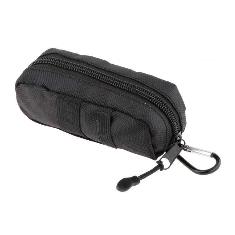 koundeneko ゴルフボールケース 3個用 ファスナー開閉式 ボールポーチ 携帯便利 カラビナ付き ゴルフバッグ フォーク/ゴルフマーカー/ハットクリップ 挿し ホルダー 野球/テニス/バドミントン