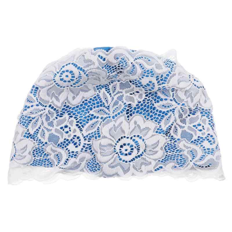 POPETPOP スイムキャップ 女性用 水泳帽 レディース スイミング キャップ 大人用 ブルー