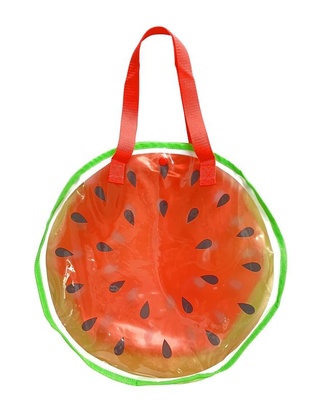 [kiejun] プールバッグ ビーチバッグ 女の子 男の子 プール 海水浴 子供 透明 防水 小学生 幼稚園 ビニール ML フルーツ