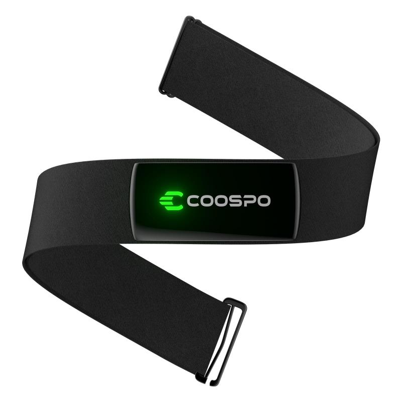 COOSPO H9Z 心拍センサー 心拍計 ANT+＆Bluetooth5.0 充電式ハートレートセンサー 心拍数測定 心拍ゾーンインジケーターライト IP67防水 サイクルコンピュータ対応 ロードバイク/トレーニング用 Stra