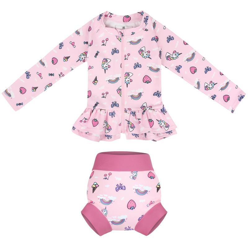 [MooMoo Baby] キッズ 水着 男の子 ラッシュガード UPF50+ 子供 ベビー スイムウェア 紫外線防止 再利用可能 プール 水遊び 海水浴 保育園