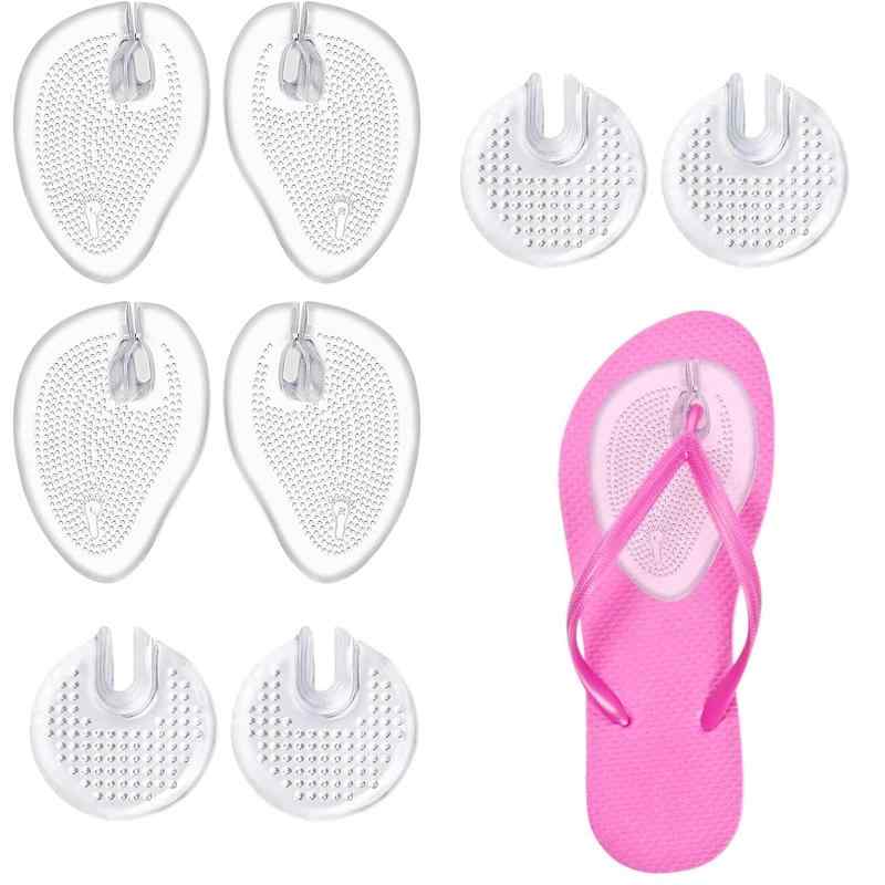 DERCHIAトングカバー ま先インソール 4足組 痛み防止 トングカバー つま先パッド 鼻緒 インソール 滑り止め 衝撃吸収 靴ズレ防止 鼻緒保護 痛くならないグッズ サンダル 履物 下駄