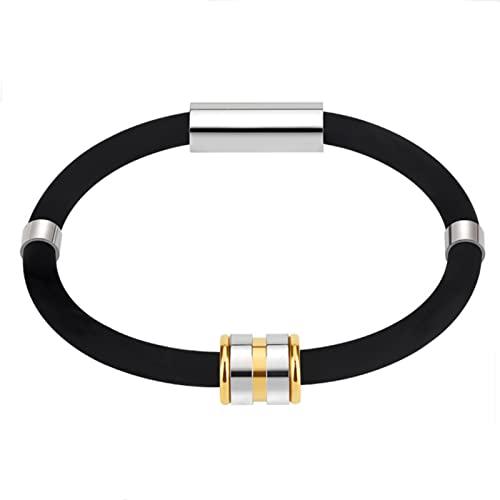 AIMEIS 静電気除去 ブレスレット シリコンブレスレット 静電気軽減 静電気防止 静電気除去ブレス おしゃれ 静電気除去グッズ シリコン チタン 磁気 ゲルマニウム男女兼用 2サイズカジュアルに着けてもカッコイイ 誰も静電気防止ブレスだとは思わない【優れた品質＆防水】厳選したシリコン材質、裏側にゲルマニウムなどミネラル成分、撥水性も抜群手洗い、お風呂や雨な日にも気軽に。【用途】男女兼用で、スポーツシーンだけでなく、日常生活のカジュアルなスタイル、平日出勤日向けの飾り、正式な場合でもファッションの一品として、お使いいただけます。また、お誕生日、ご結婚記念日、母の日、クリスマス、バレンタインデー向けのプレゼントとしても最高ですね。【サイズ】18cm/20cm，色：さまざまな色が利用可能です