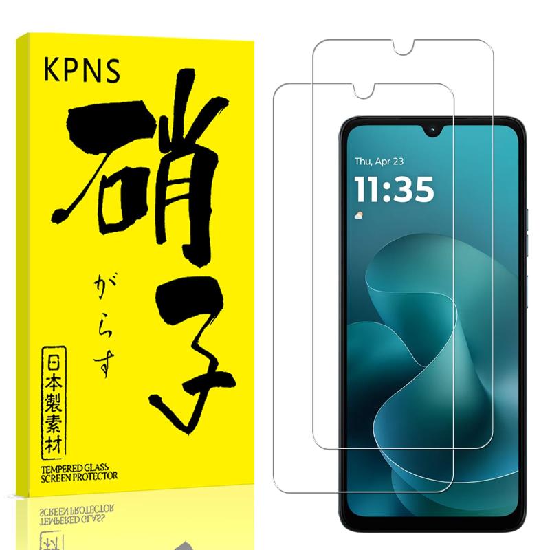 KPNS For Moto G06 ガラスフィルム(2枚) 9H 表面硬度 国産旭硝子素材製 液晶保護フィルム 強化ガラス 耐傷性 画面保護フィルム