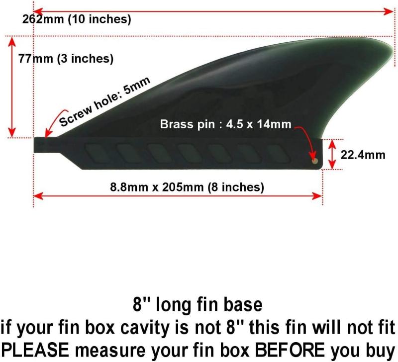 3" センターフィン (ソフト フレックス) Safety Flex Soft Fin for ロングボ...