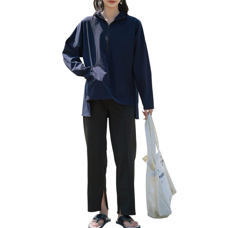 [Teddy] 長袖ラッシュガード レディース 上下セット 水陸両用水着 体型カバー ひんやり UPF50+ rashguard028