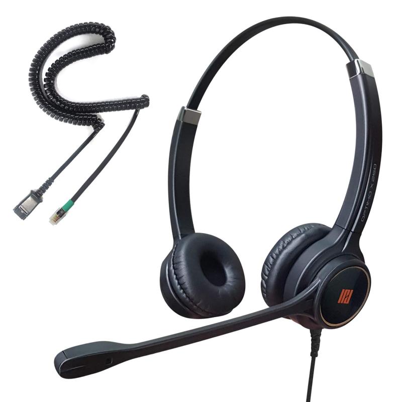 Rakuten - IPD IPH-255 ダブルイヤーNCヘッドセット USBアダプター付き Microsoft Teams、Skype、Zoom、SkypeなどのPCソフトフォン用 ビジネス用 Avaya Cisco Jabber その他の通信ソフトウェアプログラム用