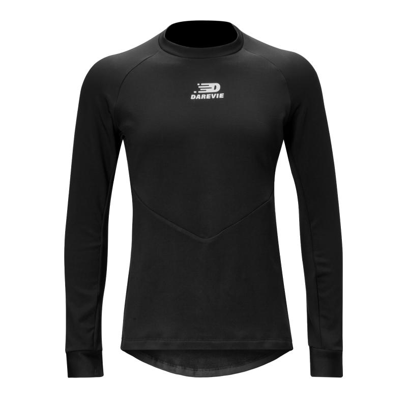 [Darevie] ダレビー アンダーシャツ 冬用 インナー 裏起毛 防寒着 メンズ 保温肌着 ベースレイヤー サイクル アンダーウェア 長袖 冬 男女兼用 伸縮性 軽量保温 弾力 ブラック DVJ226