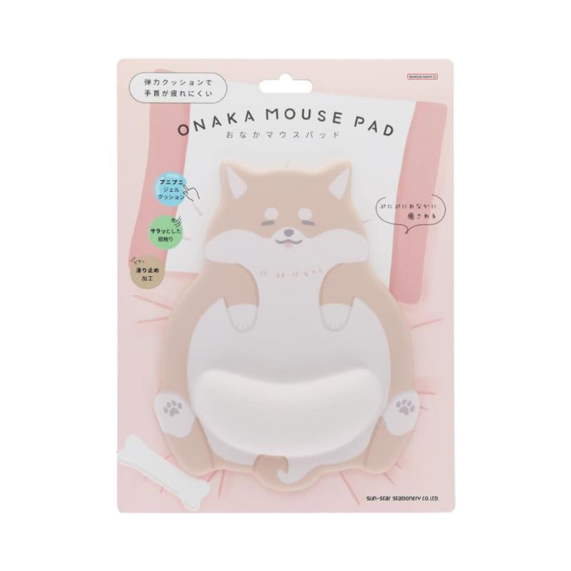 サンスター文具(Sun-Star Stationery) マウスパッド ダイカット おなかマウスパッド しばいぬ 茶 S4141..