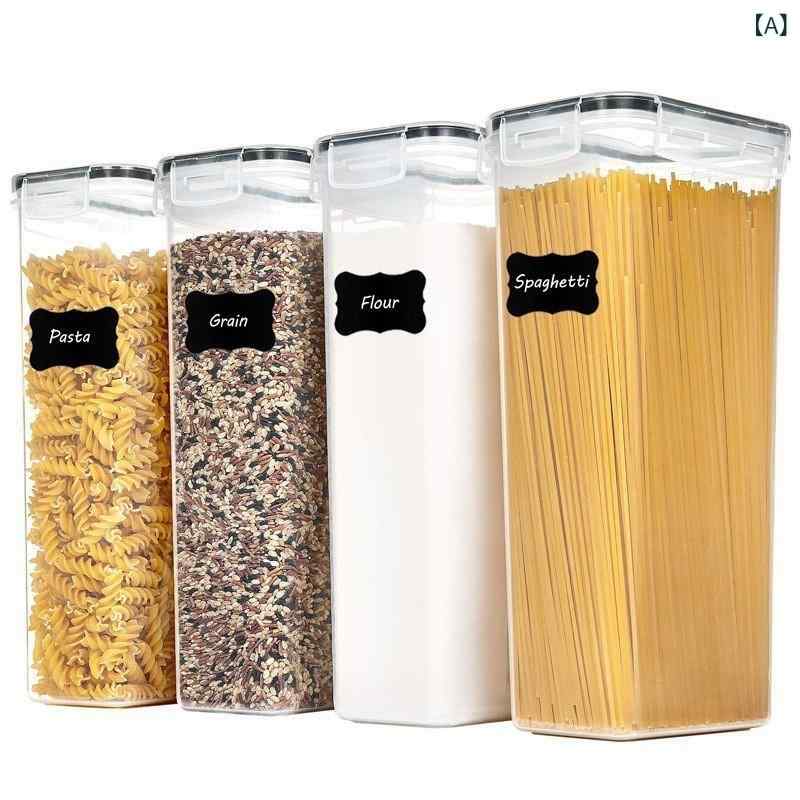 乐天商城 - キッチン 密封 缶 五穀 雑穀 プラスチック 大型 貯蔵 タンク 透明 缶 食品 貯蔵 タンク 収納 保存 箱