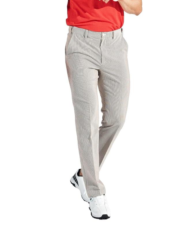 [マンシングウェア] ゴルフパンツ サッカー 2WAYストレッチ ウエストフリー ストライプ柄 ゴルフ MG5SLP23M メンズ