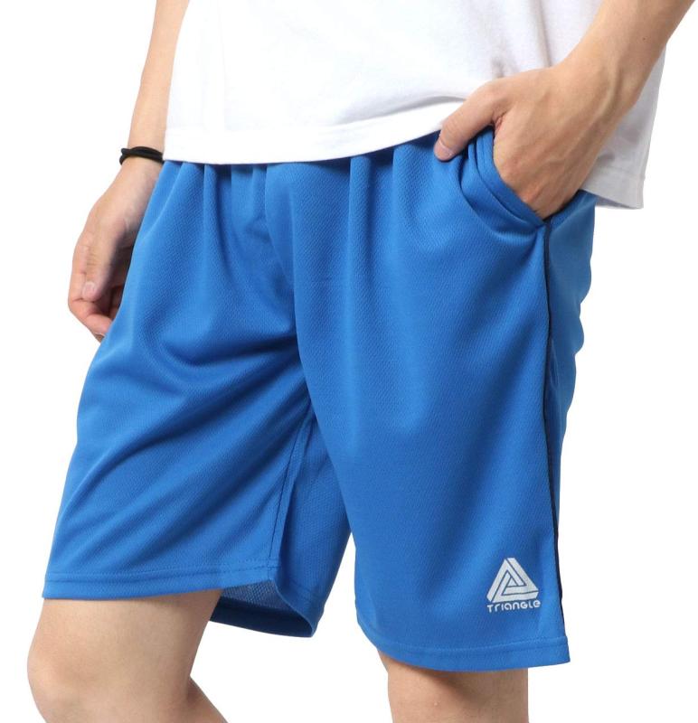 [シネマ] ハーフパンツ メンズ 速乾 ドライ サイド パイピング ジャージ 下 イージーパンツ