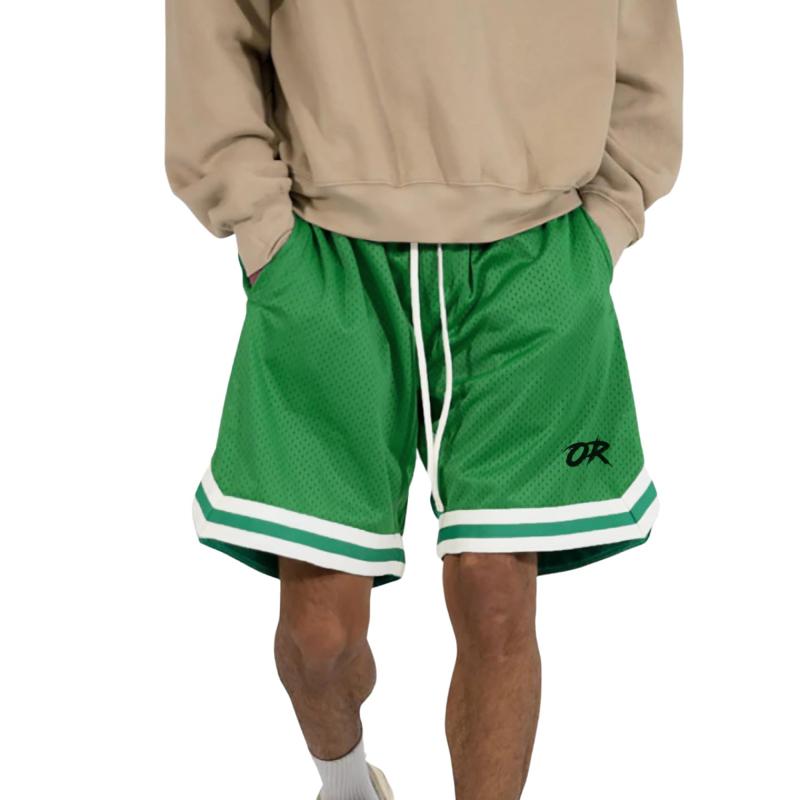 [OROLN] バスケットパンツ メンズ スポーツ 短パン ウェア ランニング トレーニング ショートパンツ ポケット付き ウエスト 調整可能 速乾 通気 夏