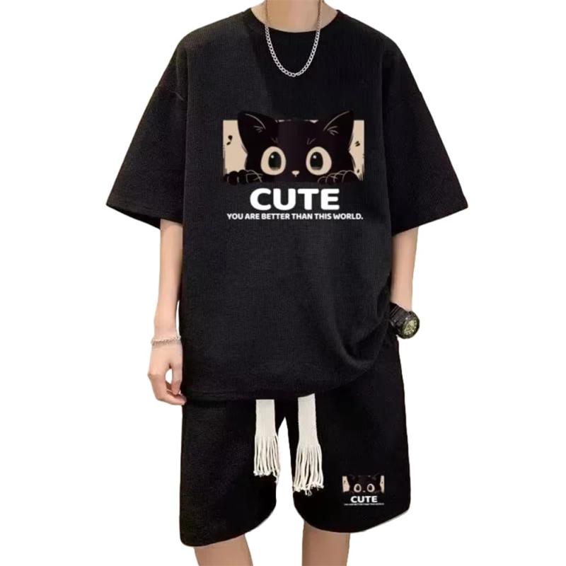 [FJLTDCP] メンズ 上下セット ジャージ スウェット ポロシャツ 2点セット 半袖ハーフパンツ ショットパンツ カジュアル ルームウェア おしゃれ 春 夏 秋 部屋着ト