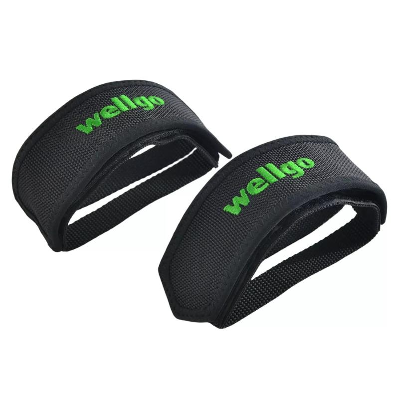 Wellgo Fixed Gear Single Speed MTB Road Bike Bicycle Pedal Straps, Black,WE3100