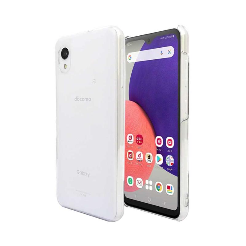 Galaxy A22 5G SC-56B スマホケース クリア カバー 耐衝撃 薄型 耐熱性 シンプル 高光沢 軽量 ハード ポリカーボネート ストラップホール付  (Galaxy A22, クリア)