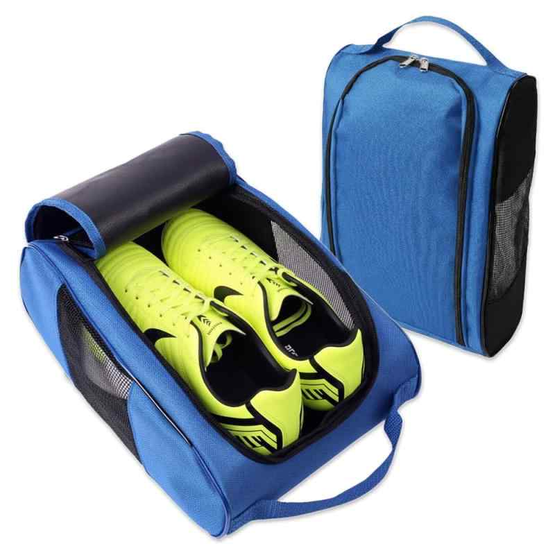 Nicheez シューズケース 靴入れ 上履き入れ スパイク入れ メッシュ 防水 防臭 サイド ダブル ファスナー ワイド開口 持ち運び便利 丸洗い可能 アウトドア スポーツ 男女兼用 サッカー