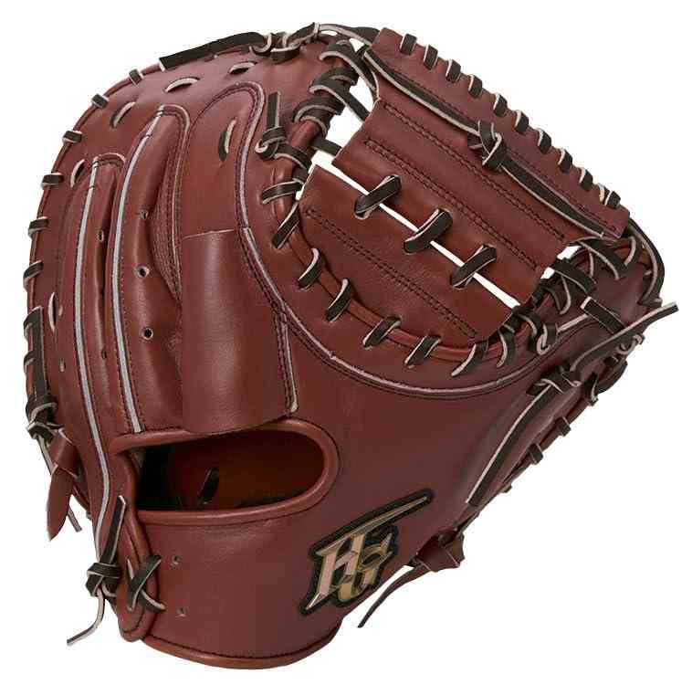 HI-GOLD ハイゴールド 一般軟式用ミット 己極 OKG-410M SRブラウン×Dブラウン 捕手用 右投 LH素材：表/TRステアレザー,平裏/共革　ラベル：HGシリコンラベル (Pゴールド)カラー：SRブラウン　紐：Dブラウン中白　ステッチ：Dブラウンウェブ：CMロング　バックスタイル：オープンバックLH 右投　捕手用