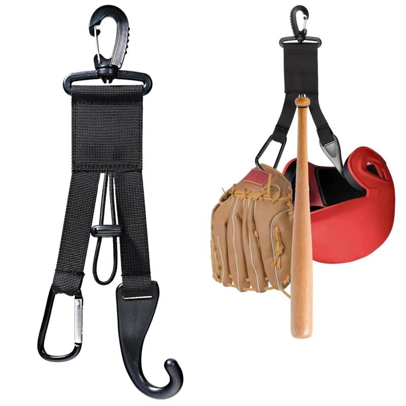 koundeneko 野球 バットホルダー ソフトボールギアハンガー 3in1 多機能 スポーツギアフック フェンス用 吊り下げ収納 アウトドア・キャンプ・学校 スポーツ用品 グローブクリップとヘルメッ