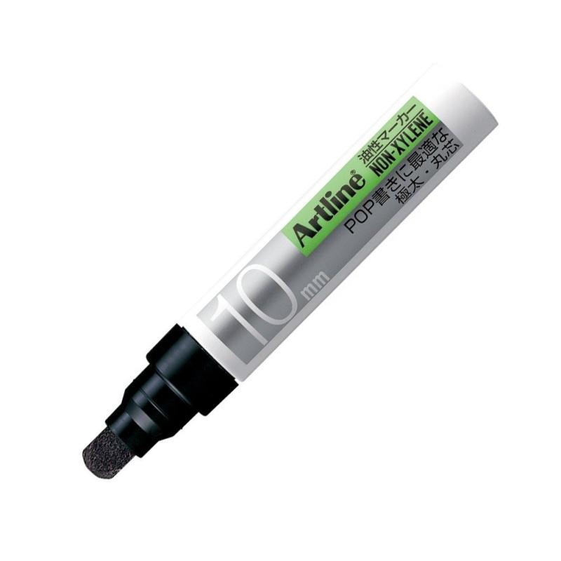 シャチハタ 油性マーカー丸10 黒 K-7【筆記幅】4mm【インキ色】黒【補充インキ】KR-20【インキ種類】油性染料【寸法】27×27×149.5mm