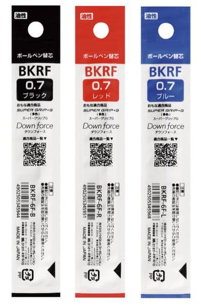 油性ボールペン 替え芯 BKRF-6F 0.7mm ブラック1本・レッド1本・ブルー1本 計3本セット スーパーグリップ skylight-10662789 スカイライト パッケージ画像