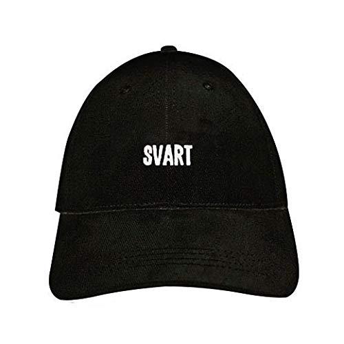 Rakuten - [TRAVS] SVART LOGO WHITE x BLACK CAP ファッション コットン100% メンズ 黒 キャップ