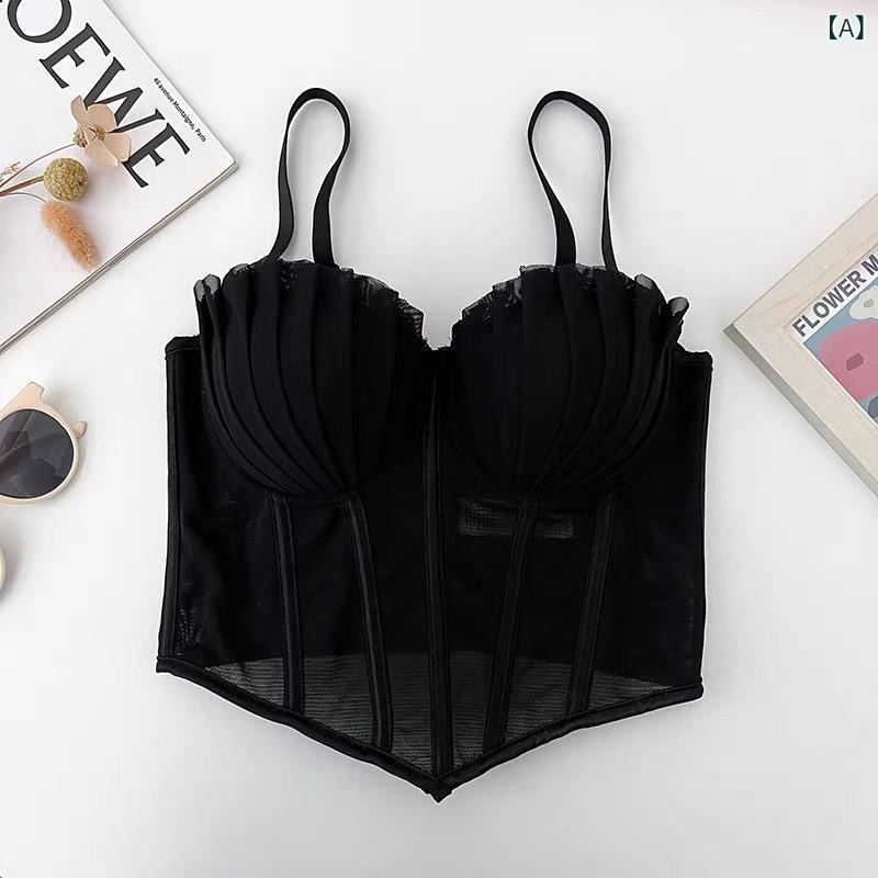 ギャルの セクシーな 胸 衣の スト ラップの 夏の ベストは 底の 女性の レースを 打って 外に 身を 修..