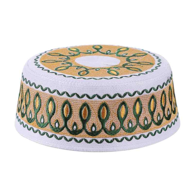 [XGOPTS] メンズ イスラム帽子 祈り帽子 中東風 刺繡 アラブ帽子 インド帽 男性 UVカット 通気 吸汗 民族帽子 礼拝用 イスラムキャップ 浅め トルコ帽子 ヘッドキャップ 軽薄 蒸れにくい 普段着