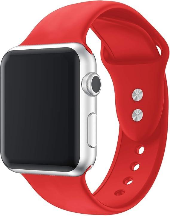 JA00241S06 赤 Apple Swatchバンド42 mmの40 mmの44 mmのために互換性を持つスポーツスリムなシリコーンバンド、iWatchシリーズSE / 6 / 5 / 4 / 3 / 2 / 1女性と男性のための細い柔らかい狭い置き