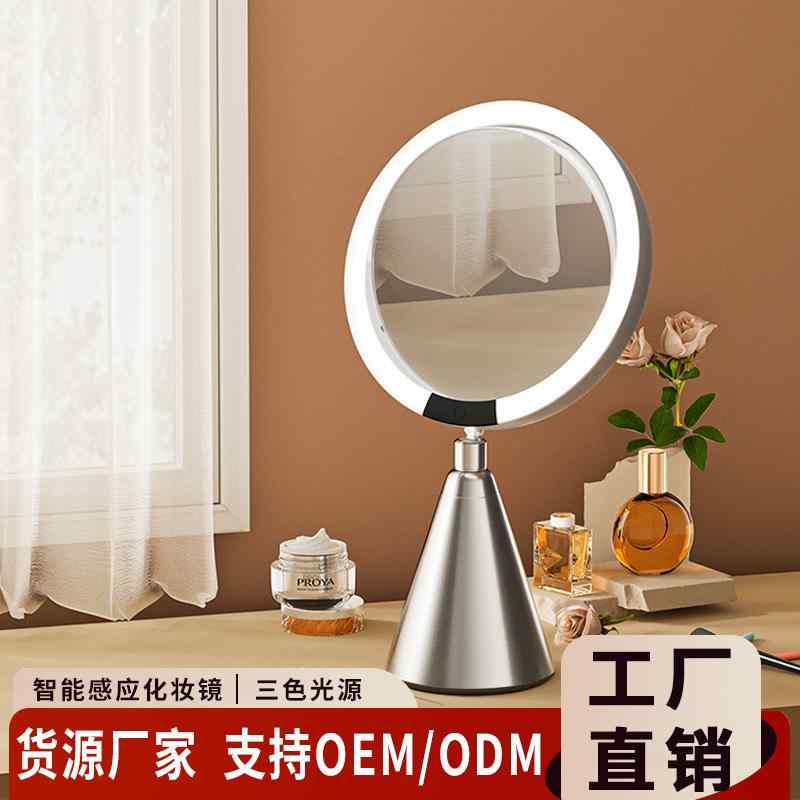 化粧 鏡 ランプ 付き led 補 光軽 豪華 デスク トップ 化粧 鏡 両面 携帯 鏡 拡大 ...
